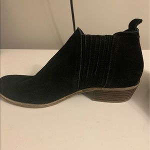 Steve Madden Black Suede Ankle Booties